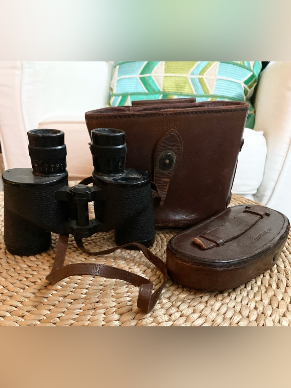 1943 WWII U.S. Army M3 6x30 Nash Kelvinator Corp Field binoculars & Leather Case